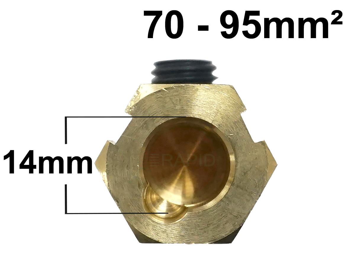 BO3CS95  Dinse Type Cable Socket For 70 To 90 mm Sq Welding Cable